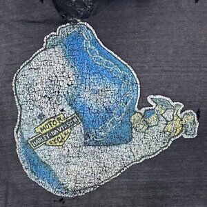 Vtg Harley Davidson Single Stitch TShirt Hanes Black L Graphic Print Made in USA